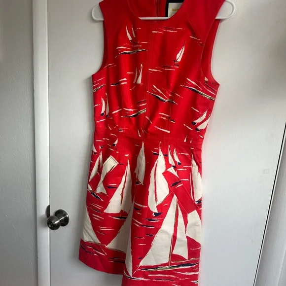 Maeve for Anthropologie Coral Sailboat Mini Dress - Picture 2 of 7